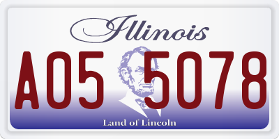 IL license plate A055078