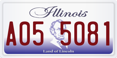 IL license plate A055081