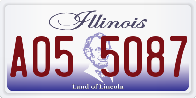 IL license plate A055087