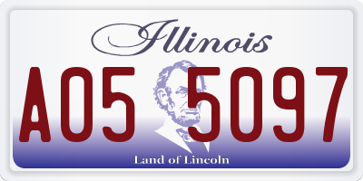 IL license plate A055097