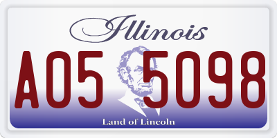 IL license plate A055098