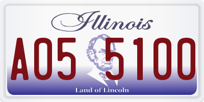 IL license plate A055100