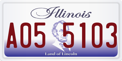 IL license plate A055103