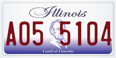 IL license plate A055104