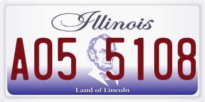IL license plate A055108