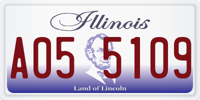 IL license plate A055109