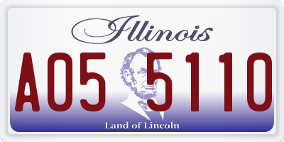 IL license plate A055110