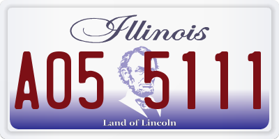 IL license plate A055111