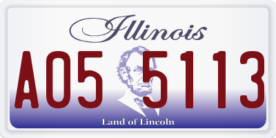 IL license plate A055113