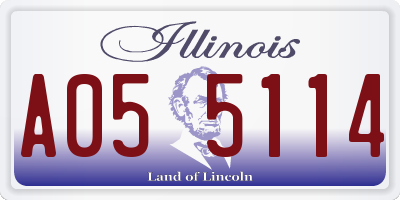 IL license plate A055114