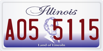 IL license plate A055115