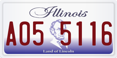 IL license plate A055116