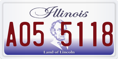IL license plate A055118