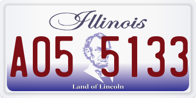 IL license plate A055133