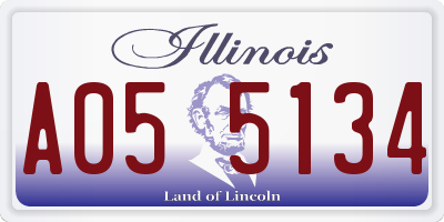 IL license plate A055134