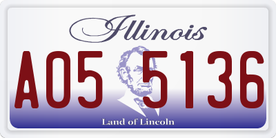 IL license plate A055136