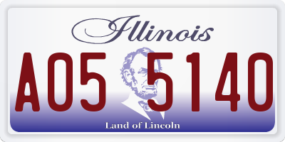 IL license plate A055140