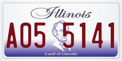 IL license plate A055141