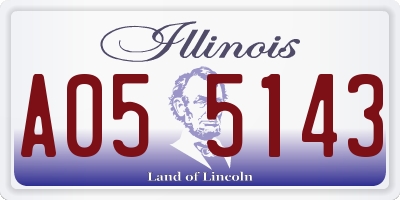 IL license plate A055143