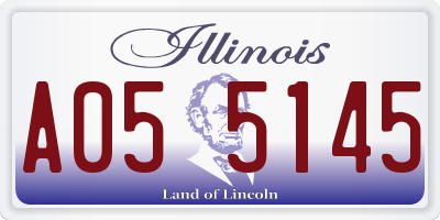 IL license plate A055145