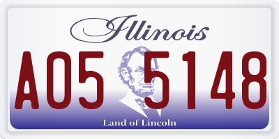 IL license plate A055148