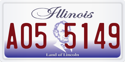 IL license plate A055149