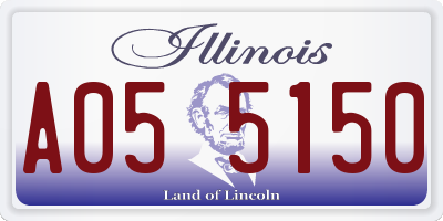 IL license plate A055150