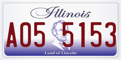 IL license plate A055153