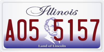 IL license plate A055157