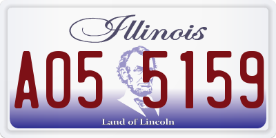 IL license plate A055159