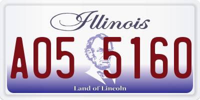 IL license plate A055160