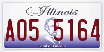 IL license plate A055164