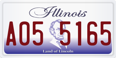 IL license plate A055165
