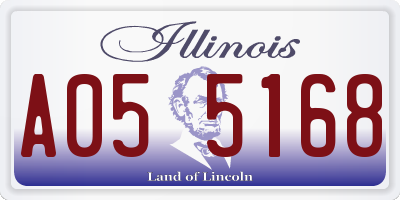 IL license plate A055168