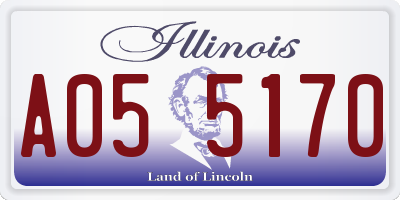 IL license plate A055170