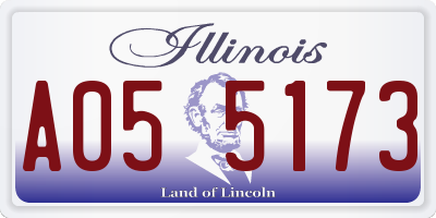 IL license plate A055173