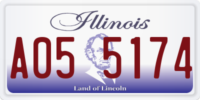 IL license plate A055174