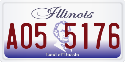 IL license plate A055176