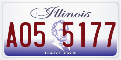 IL license plate A055177