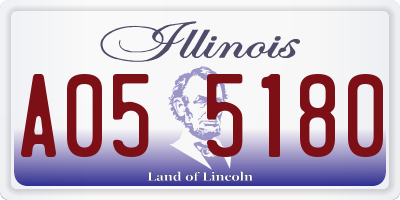 IL license plate A055180