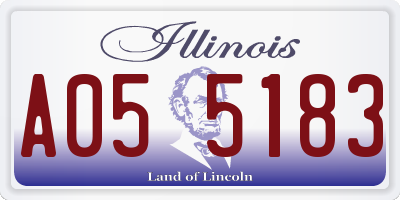 IL license plate A055183