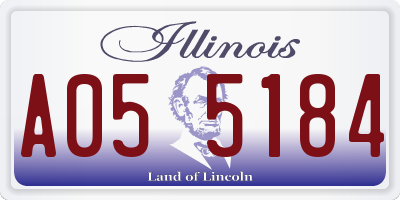 IL license plate A055184
