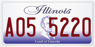 IL license plate A055220