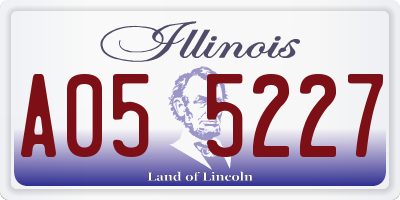 IL license plate A055227