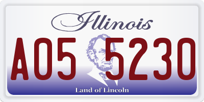 IL license plate A055230