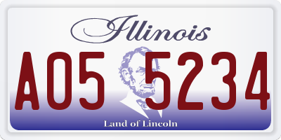 IL license plate A055234