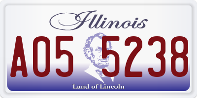 IL license plate A055238