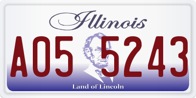 IL license plate A055243
