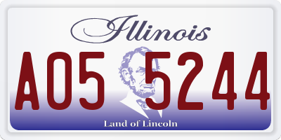 IL license plate A055244