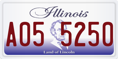 IL license plate A055250